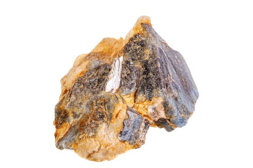 Preview: macro mineral stone sapphire on a white background