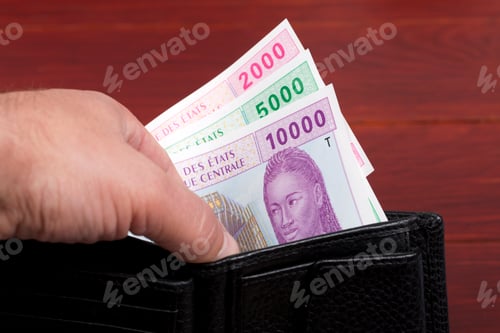 Preview: Central African States money in the black wallet