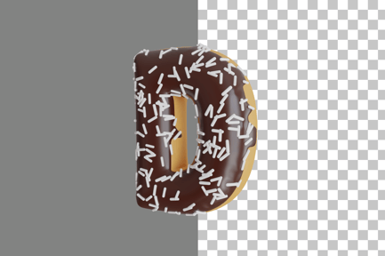 Preview: Donut Letter D 3D Icon