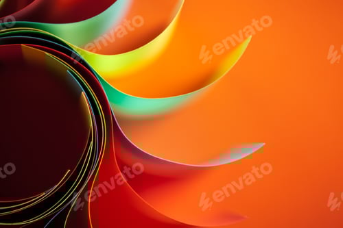 Preview: colored paper structure shaped as the sun