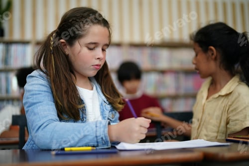Preview: Attentive pupils at classroom
