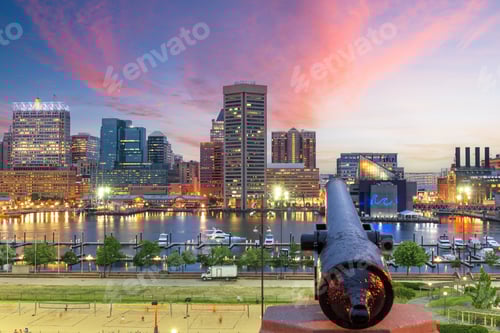 Preview: Baltimore, Maryland, USA Skyline on the Inner Harbo