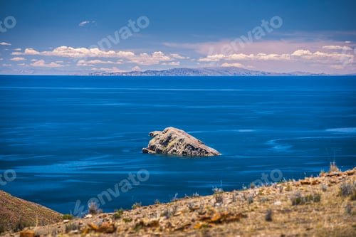 Preview: View from Isla del Sol (Island of the Sun), Lake Titicaca, Bolivia, South America