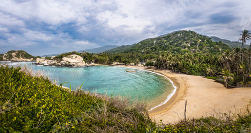 Preview: Panoramic view of Beach at Cabo San Juan - Tayrona Natural National Park, Colombia