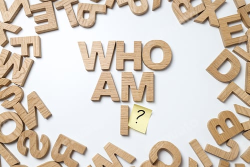 Preview: Text from wooden letters on white background, top view