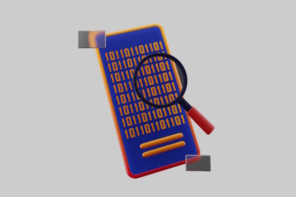 Vista previa: Lupa de Código Binario para Teléfonos de Ciberseguridad