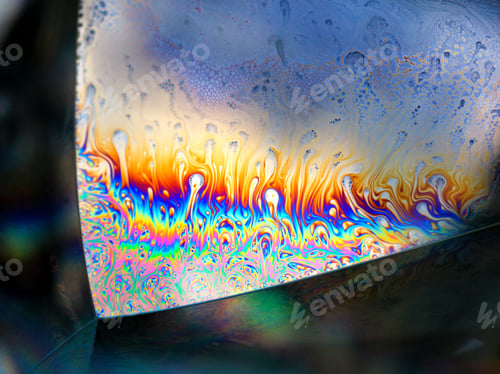 Preview: Beautiful color captured from soap bubbles. A concept of abstract.