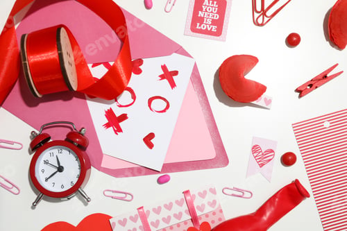 Preview: Concept of Happy Valentine's day, top view
