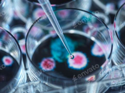 Pipetting potential cure onto virus in petri dish