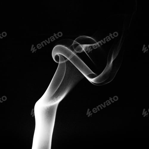 Preview: Still life photography shot of smoke against a black background - great for a cool background