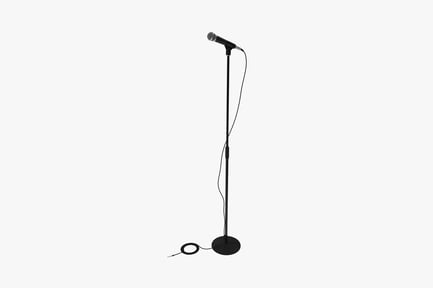 Preview: Microphone stand with coiled cable