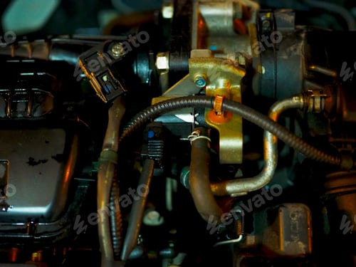 Preview: close up of car engine