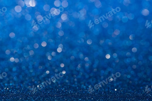Preview: Abstract blue sparkling glitter wall and floor