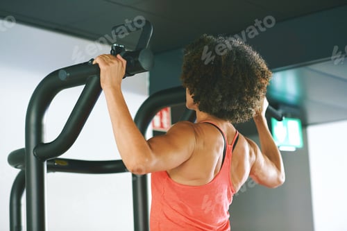 Preview: Gym portrait of mature 50 - 55 year old woman