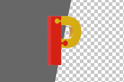 Preview: Puzzle P 3D Icon