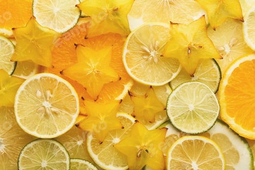 Preview: Backlit citrus fruits slices background