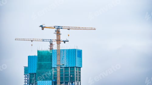 Preview: city landscape architecture industry building construction site of business engineering