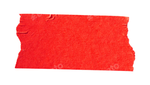 Preview: Red torn paper masking tape isolated on white background for creative design decoration