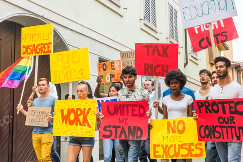 Preview: Activists demonstrating against social issues