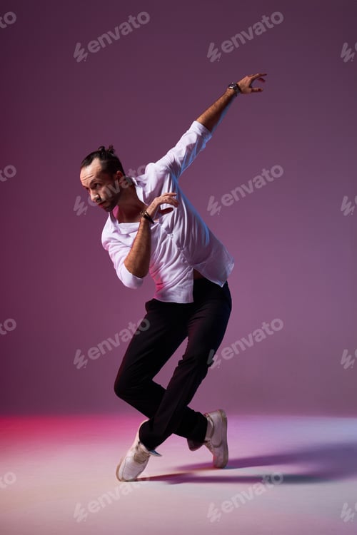 Preview: Professional dancer in motion. Beauty, fashion.