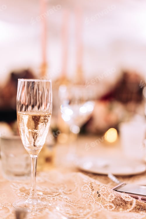 Preview: Champagne glass at wedding