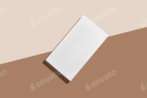 Preview: White rectangular podium or box with shadow on diagonally divided yellow brown background.