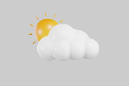 Preview: Cartoon sun behind cloud
