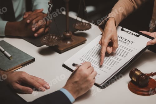 Preview: A group of lawyers and clients are discussing the contract they will be signing together in the futu