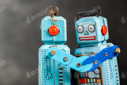 Preview: Vintage retro robot tin toy