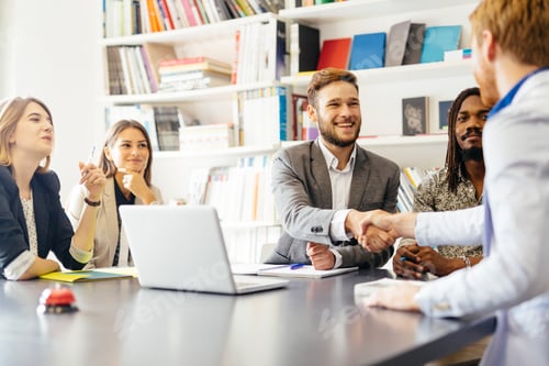 Preview: Business shaking hand with a client
