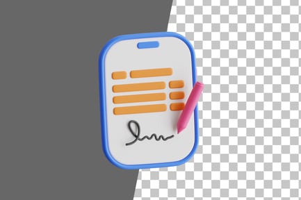 Preview: Digital Signature 3D Icon