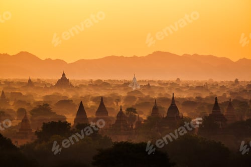 Preview: The Temples of bagan at sunrise, Bagan, Myanmar