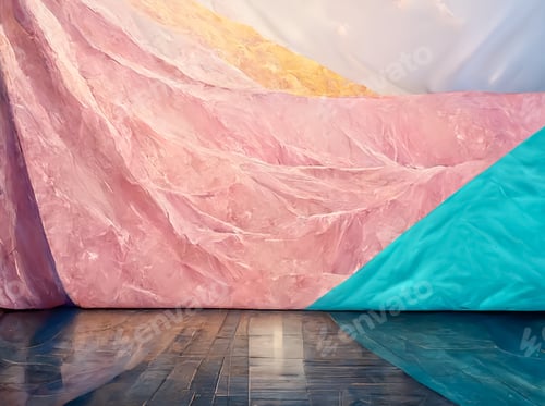 Preview: Pink blue pastel colorful abstract background 3D illustration