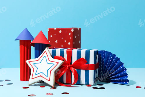 Preview: Composition for 4 july, Independence Day of USA