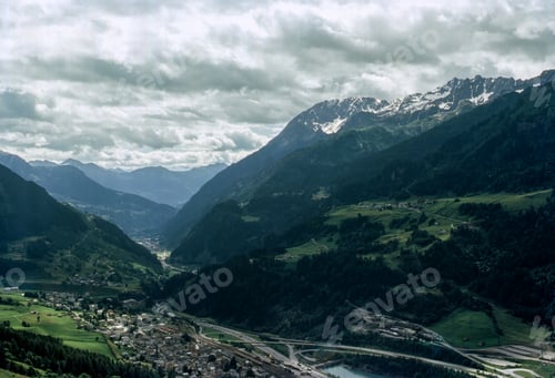 Preview: Mountain landscape at the San Gottardo Pass, Switzerland