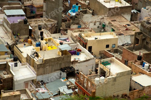 Preview: Aerial view of Jodhpur Blue City. Jodphur, Rajasthan, India