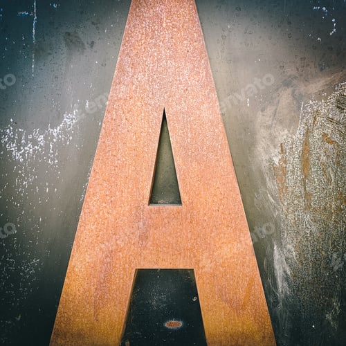 Preview: Steel letter "A" sign
