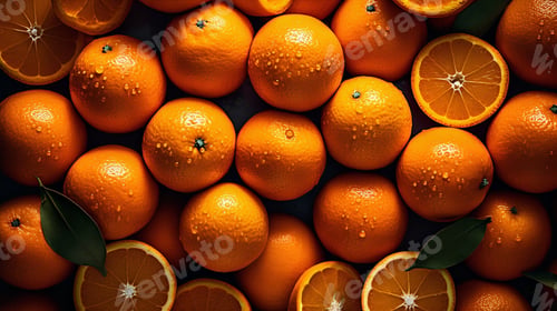 Preview: Closeup of oranges arranged in an aesthetically pleasing composition.