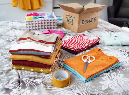 Preview: Used clothing ready for donation