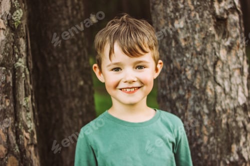 Preview: Little boy at forest