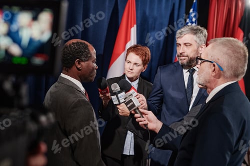 Preview: African representative giving an interview