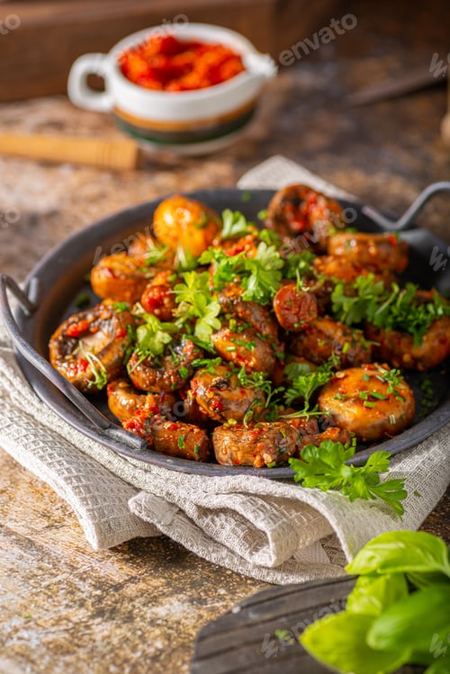 Preview: Mushrooms salad with chilli sauce