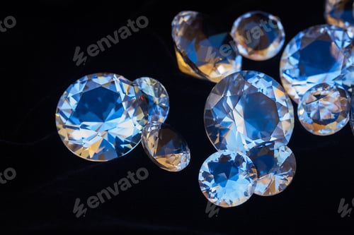 Preview: Diamonds on black
