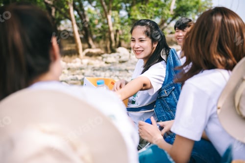 Preview: Group of diverse people volunteer teamwork
