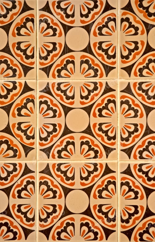 Preview: Seamless tile pattern of ancient ceramic tiles