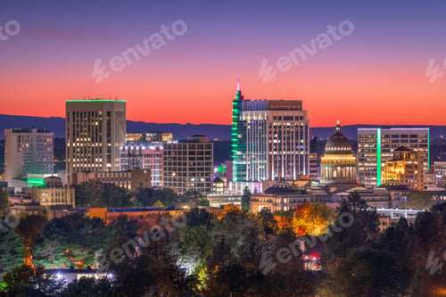 Preview: Boise, Idaho, USA Downtown Cityscape