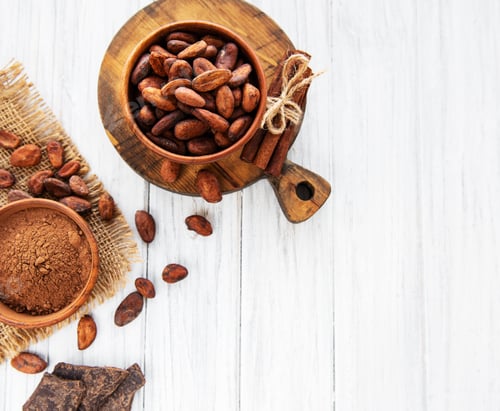 Preview: Cocoa powder and beans