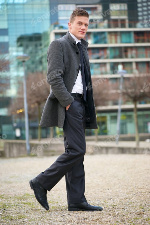 Preview: Businessman Walking Outdoors