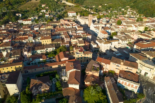 Preview: Aerial view of the city of Pietrasanta Versilia Tuscany