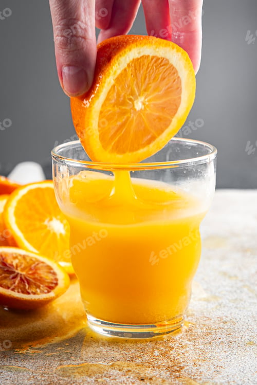 Preview: Orange juice natural juice drink fresh appetizer meal food snack on the table copy space food